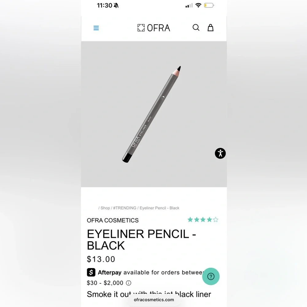 Ofra Cosmetics Black Eyeliner Pencil - NEW & SEALED!! makeup beauty eye eyes